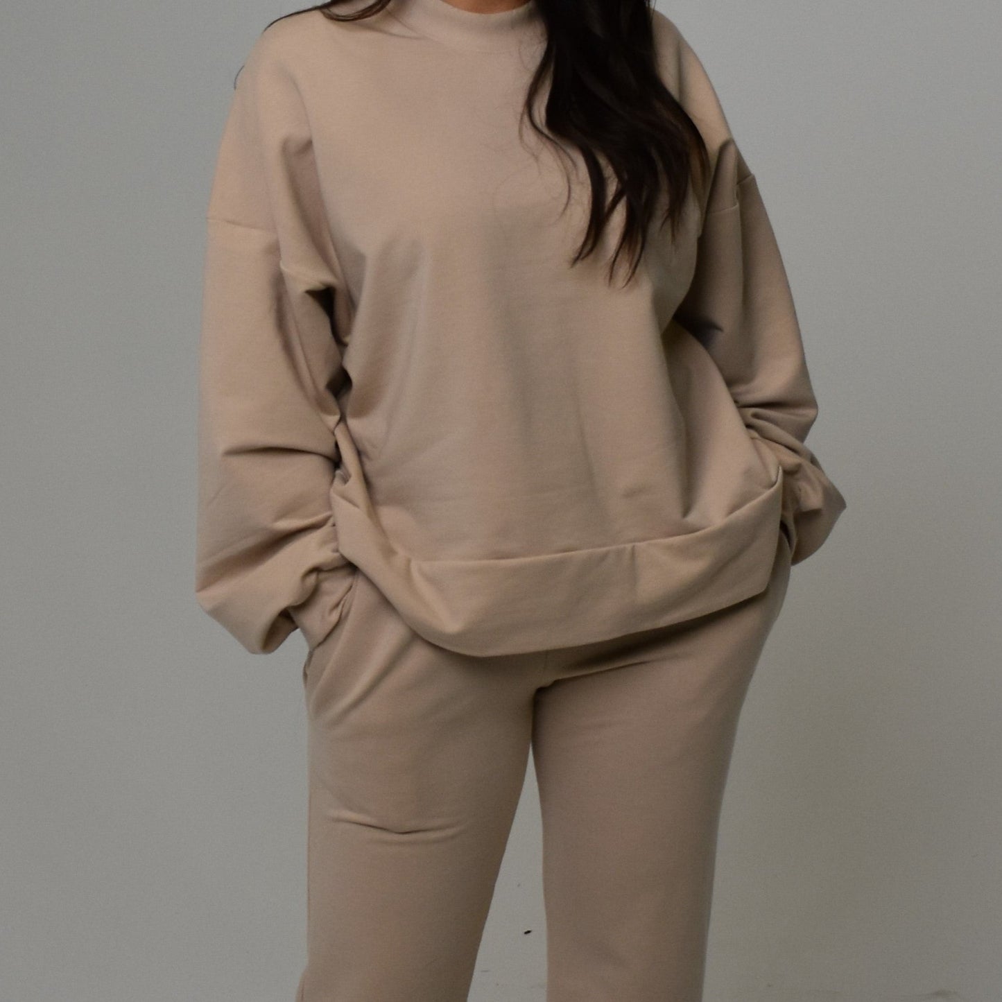 Oversized Crewneck Sweatshirt in Oat
