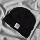 unisex fleece lined fabric beanie in espresso