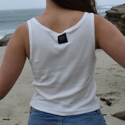 ribbed tank top in Cloud